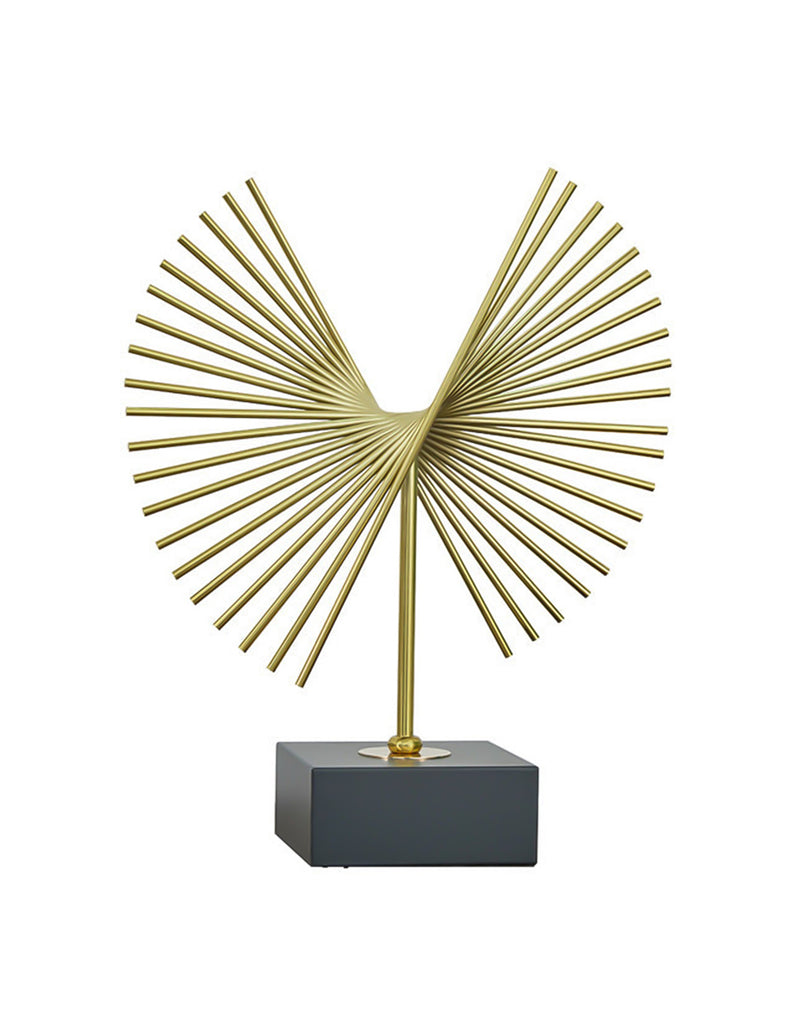 ANYHOUZ 36cm Luxury Gold Metal Tabletop Home Decor Modern Art Living Room Display House Decorative Crafts Metal Ornaments