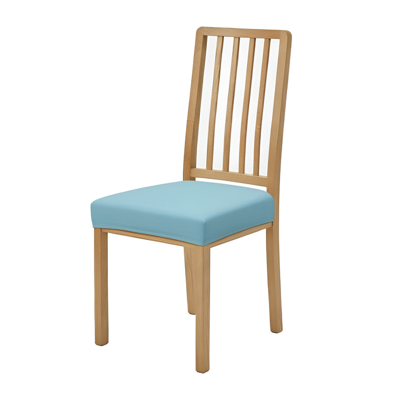 Anyhouz 2x Chair Cover Plain Lake Blue Stretch Seat Cover for Home Dinning Kitchen Washable Removable