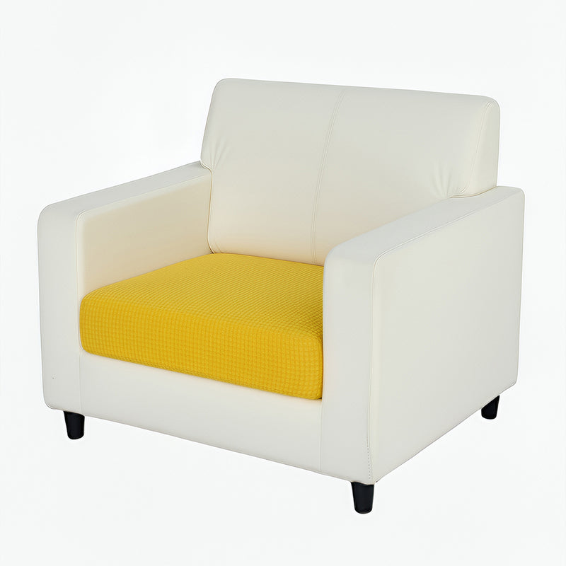 Anyhouz Sofa Cover – Yellow Polyester, Thick Stretchable, 1Pc Living Room Chair
