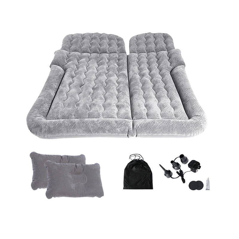 Anypack Grey Inflatable Car Boot Mattress Portable Camping Air Bed Travel Sleeping Essentials