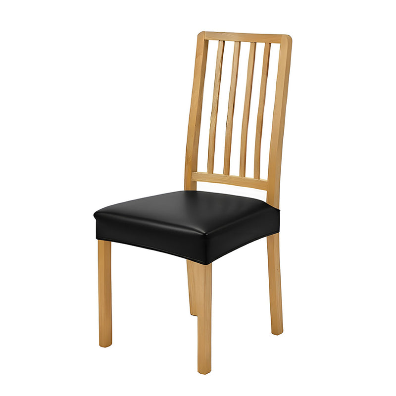Anyseat Black PU Leather Chair Cover – Slipcover for Dining, Kitchen, Hotel, Banquet & Living Room Chairs