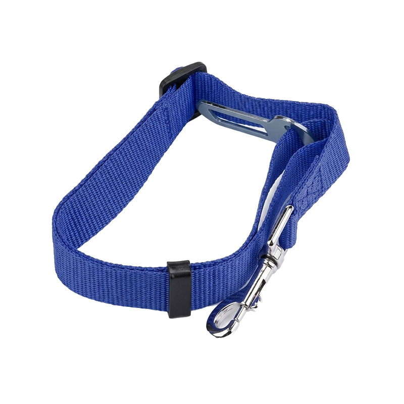 Adjustable Blue Pet Car Seat Belt – Safety Harness for Dogs & Cats