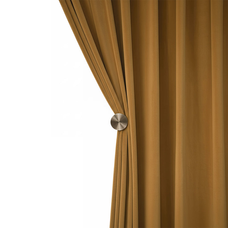 Anydrape Mustard Velvet Blackout Curtains – High‑Quality Modern Luxury Drapes for Living Room, Bedroom & Dining Windows