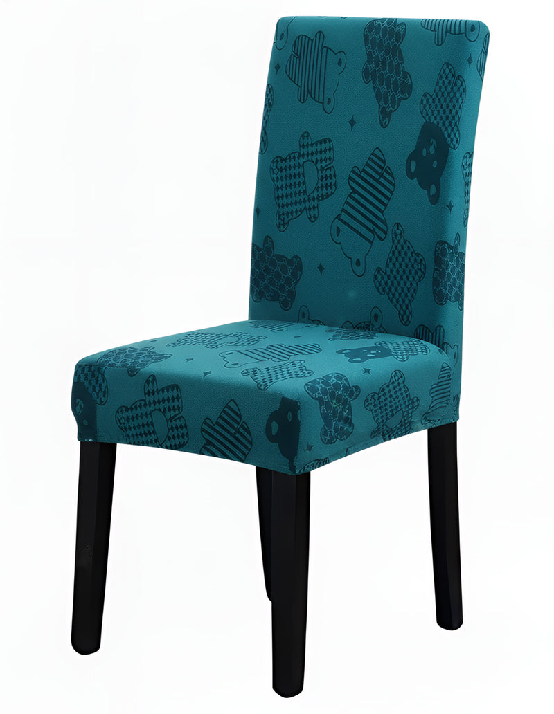 Anyseat Dark Blue Knitted Chair Cover – Elastic Anti‑Dirt Design for Dining, Kitchen, Wedding, Hotel & Banquet Use