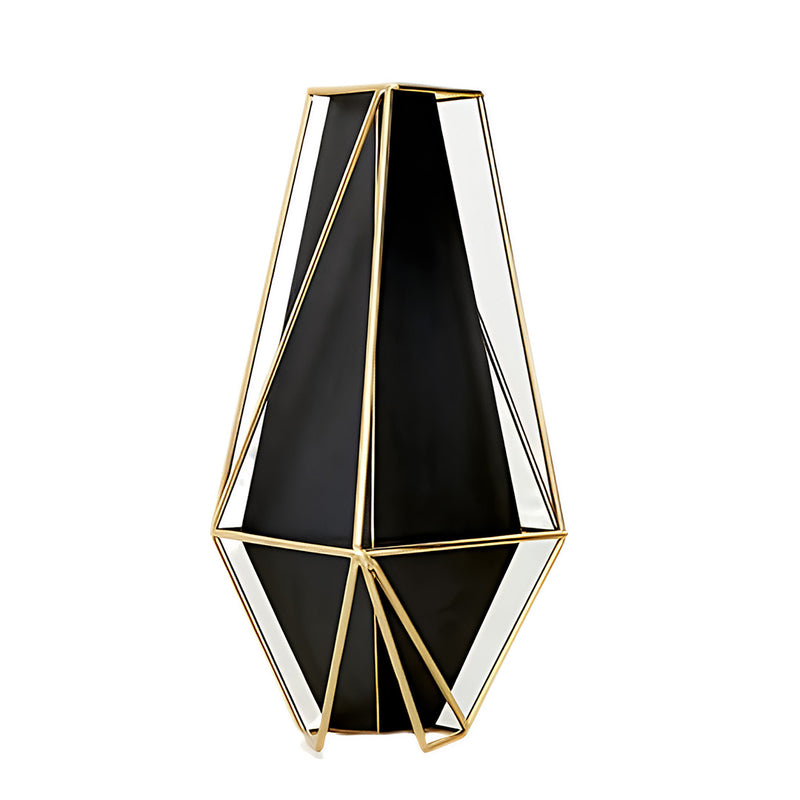 ANYDECO 34cm Gold Black Luxury Tabletop Home Decor Modern Art Living Room Display House Decorative Crafts Metal Ornaments