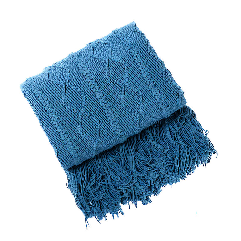 Anycozy Blue Faux Cashmere Throw Blanket Sofa Cover 130x230cm