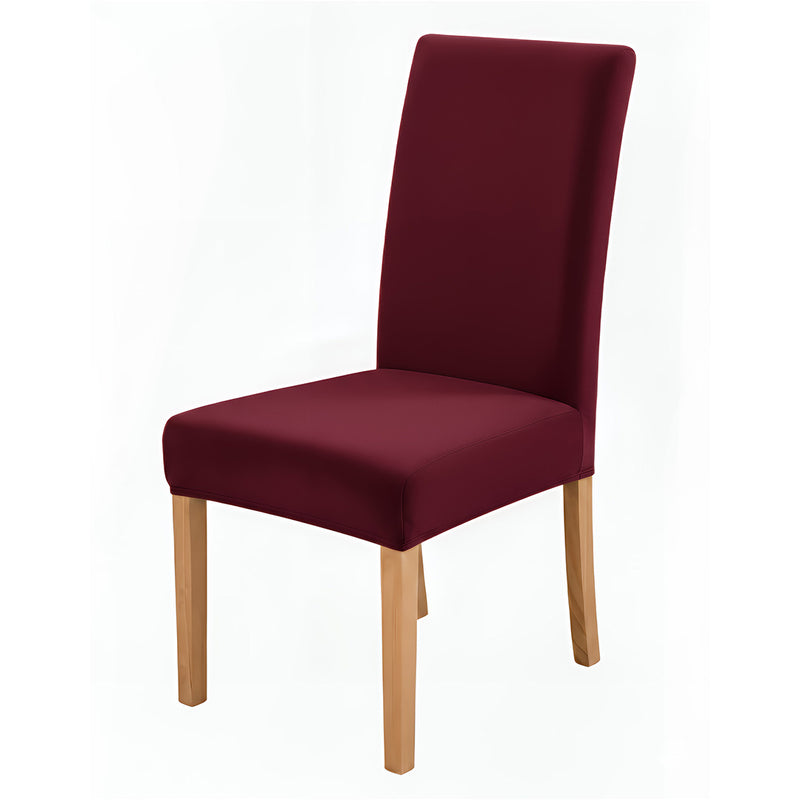 Anyseat Maroon Elastic Chair Cover – Plain Dining Slipcover & Home Décor