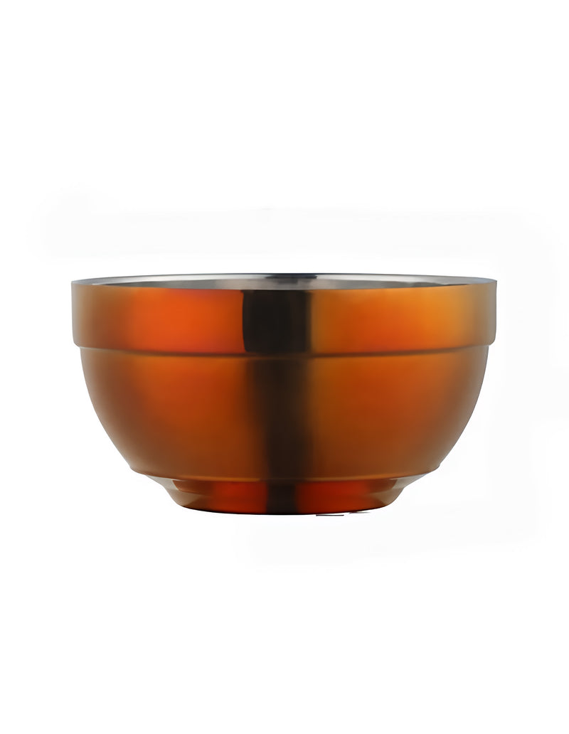 Anygleam Red Rainbow Rice Bowls – 2Pcs Big Stainless Steel, Single-Layer Anti-Scalding Cooking Utensils