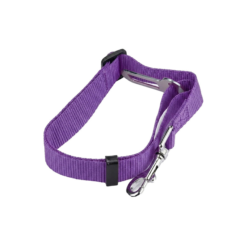 Adjustable Purple Pet Car Seat Belt – Safety Harness for Dogs & Cats
