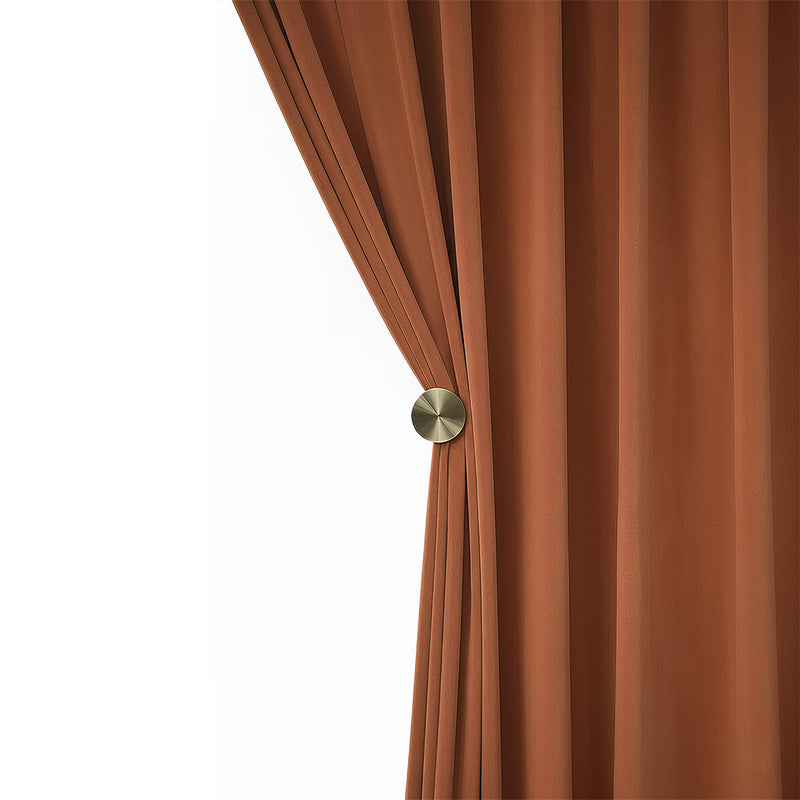 Anydrape Orange Velvet Blackout Curtains – High‑Quality Modern Luxury Drapes for Living Room, Bedroom & Dining Windows