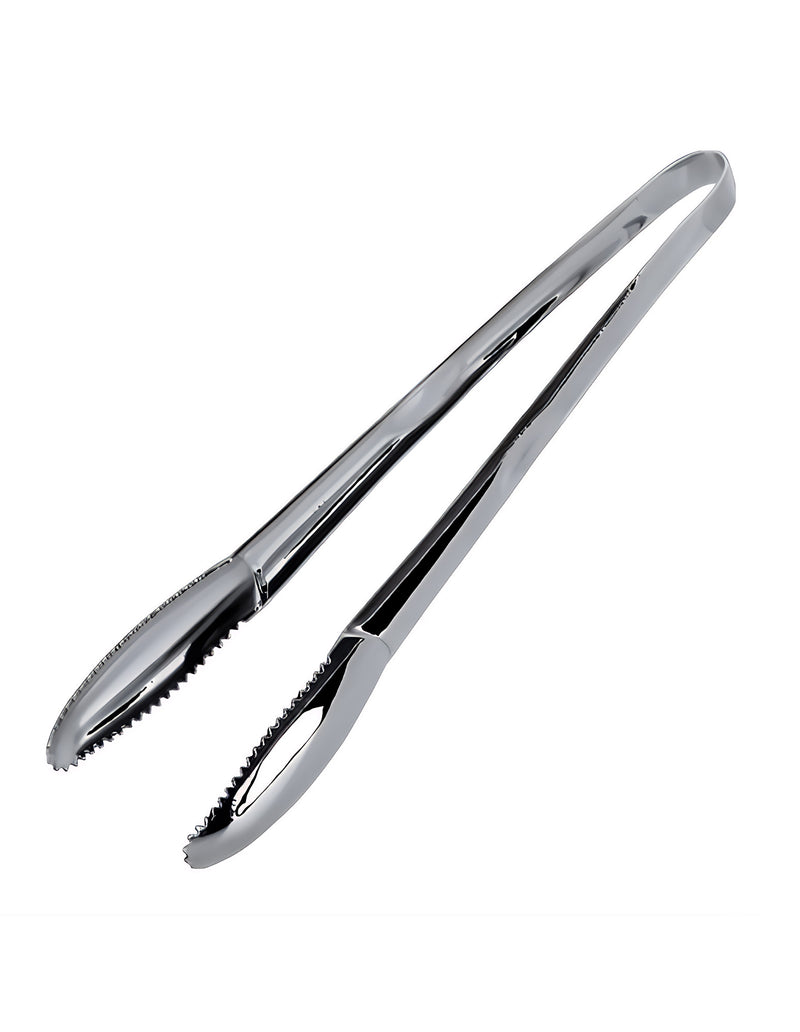 Anygleam Tong Silver 2Pcs Stainless Steel Clip Tableware for Salad, BBQ and Grill Party Accessory