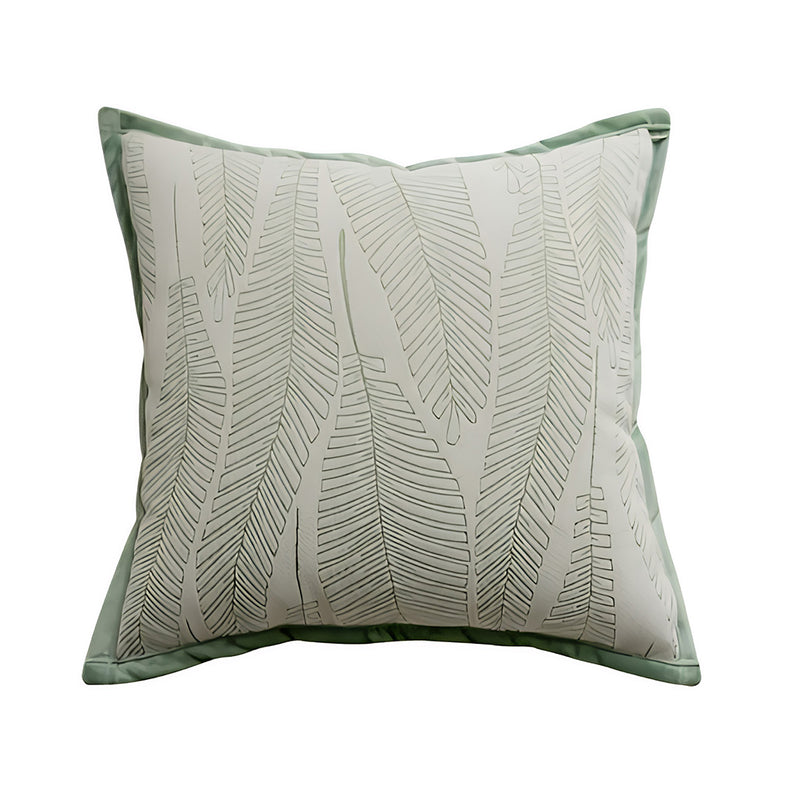 Anypillow Leaf Embroidered Decorative Cushion Cover – Soft Throw Pillowcase for Sofa & Bed