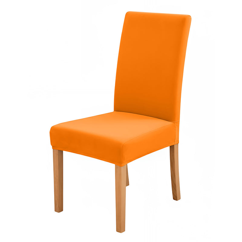 Anyseat Orange Velvet Dining Chair Cover – Plush Stretchable Slipcover for Kitchen & Dining Room Chairs