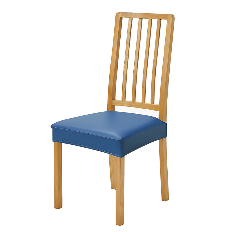 Anyseat Blue PU Leather Chair Cover – Slipcover for Dining, Kitchen, Hotel, Banquet & Living Room Chairs