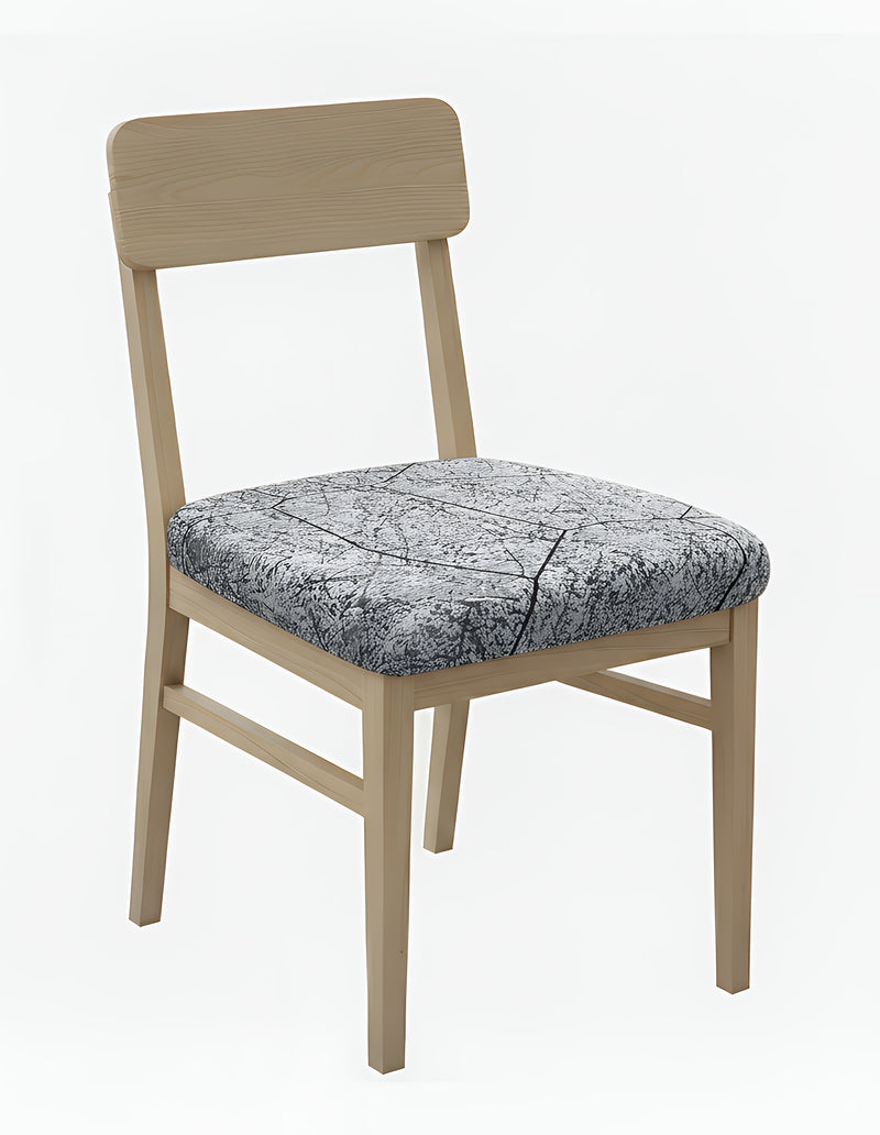 Anyseat Dark Gray Crack Stone Print Chair Cover – Stretch Washable Removable Seat Cover for Dining & Kitchen