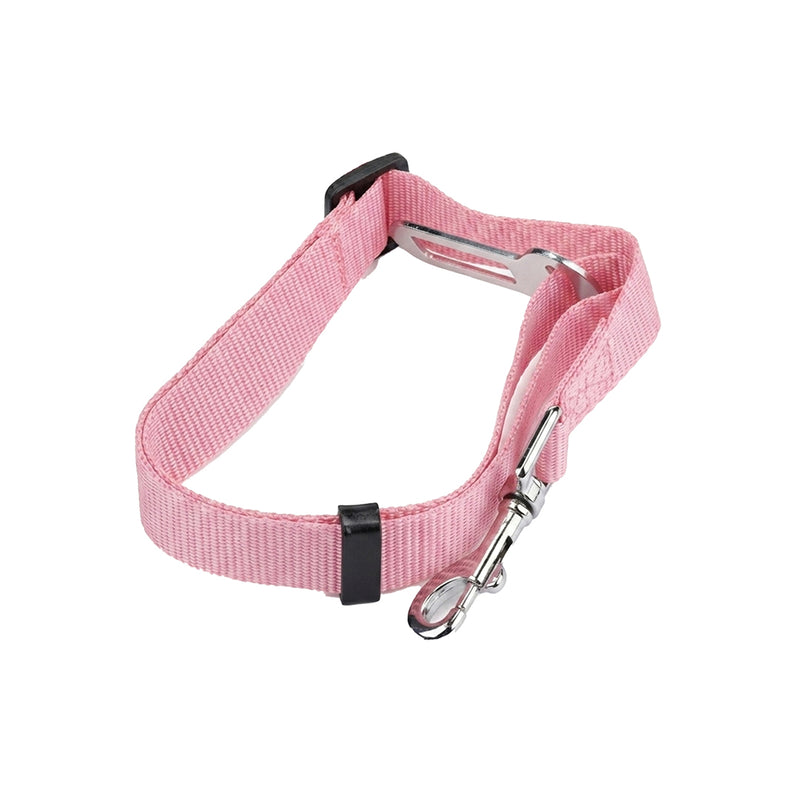 Adjustable Pink Pet Car Seat Belt – Safety Harness for Dogs & Cats
