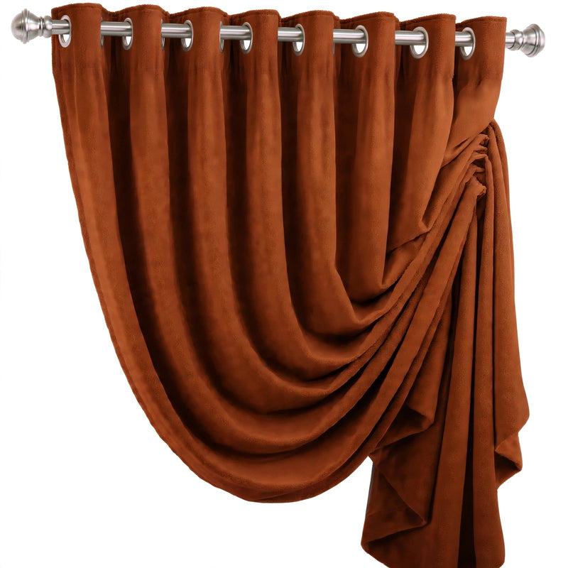 Anydrape Orange Velvet Blackout Curtains – High‑Quality Modern Luxury Drapes for Living Room, Bedroom & Dining Windows
