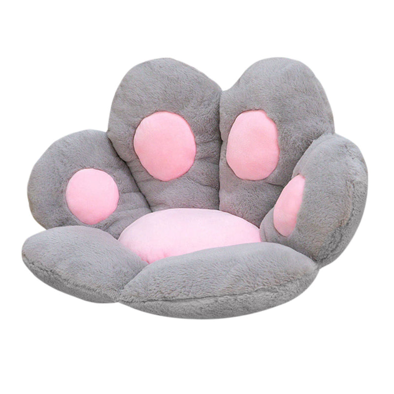 Anyseat Seat Cushion 80cm Grey Paw Shape Warm Lazy Sofa Decorative Pillow Backseat Plush Mat Home Decor