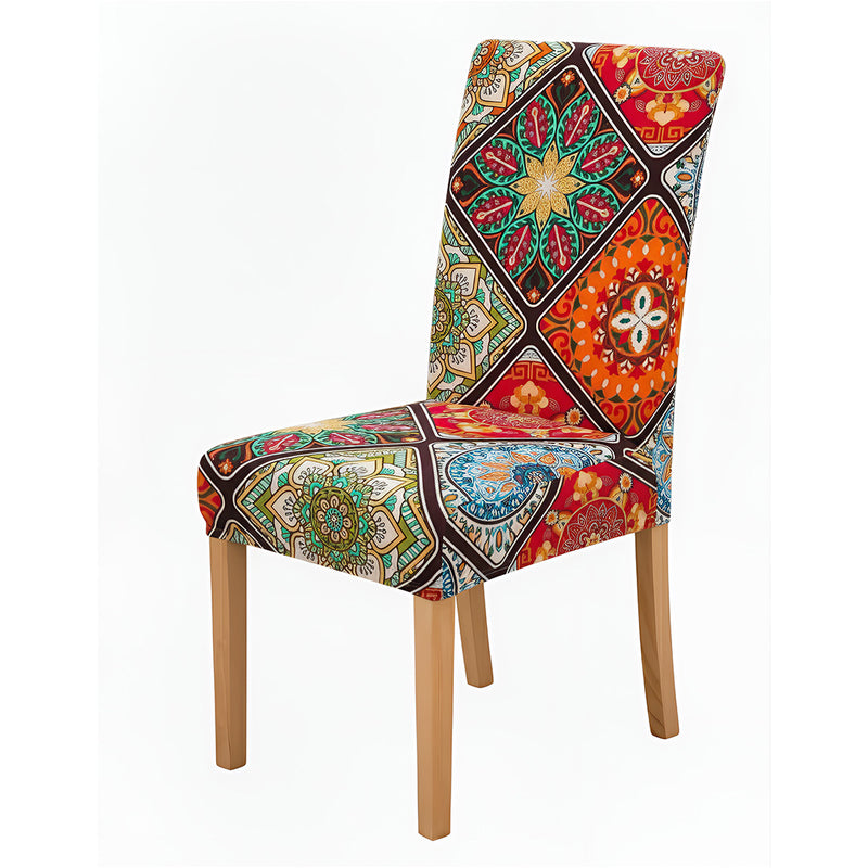 Anyseat Multi Color Floral Bohemian Style Pattern Print Elastic Chair Cover – Plain Dining Slipcover & Home Décor