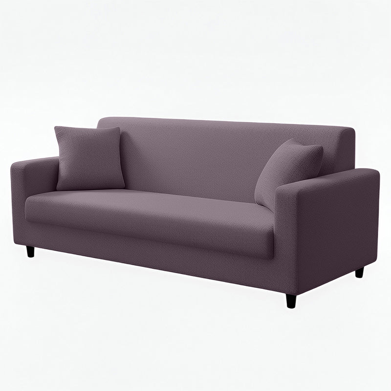 Anyseat 3-Seater Sofa Cover – Plain Purple Style Slipcover for Living Room Chair Protection