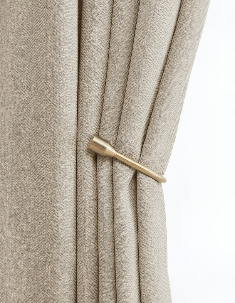 Anydrape Curtain Beige 100cmx250cm Thick Chenille Luxury Blackout Curtains