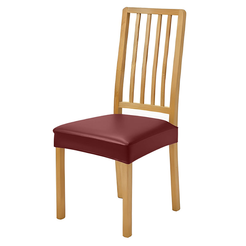 Anyseat Wine Red PU Leather Chair Cover – Slipcover for Dining, Kitchen, Hotel, Banquet & Living Room Chairs