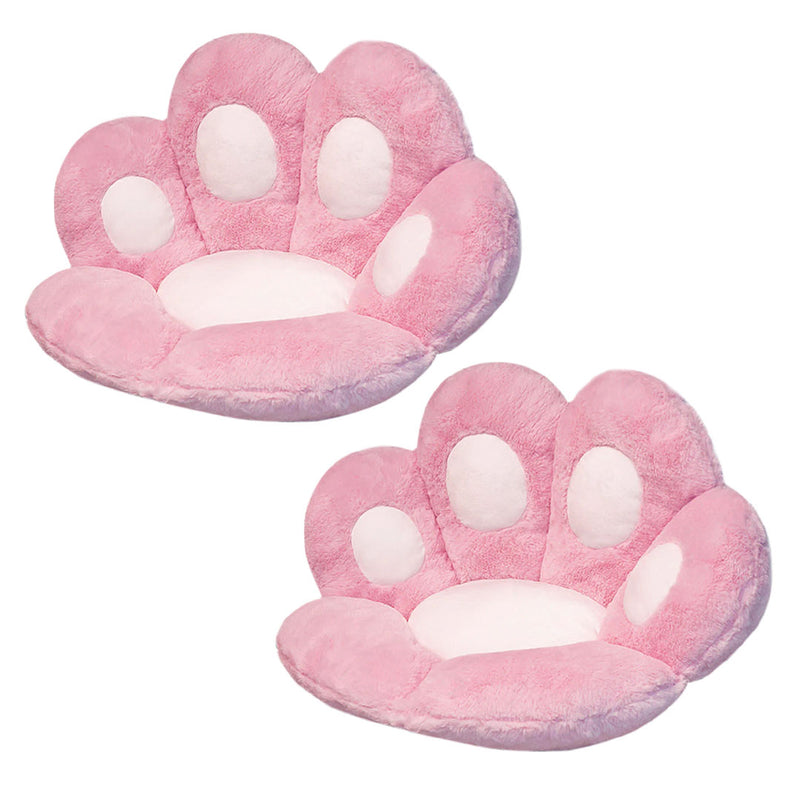 Anyseat Seat Cushion 2PC 80cm Pink Paw Shape Warm Lazy Sofa Decorative Pillow Backseat Plush Mat Home Decor