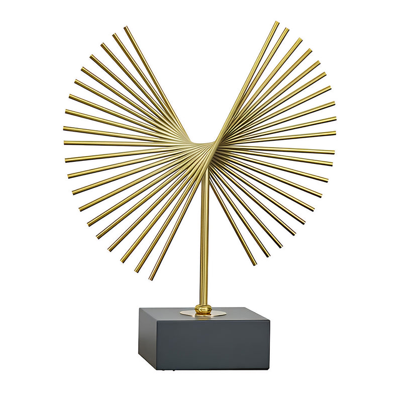 ANYDECO 27cm Luxury Gold Metal Tabletop Home Decor Modern Art Living Room Display House Decorative Crafts Metal Ornaments