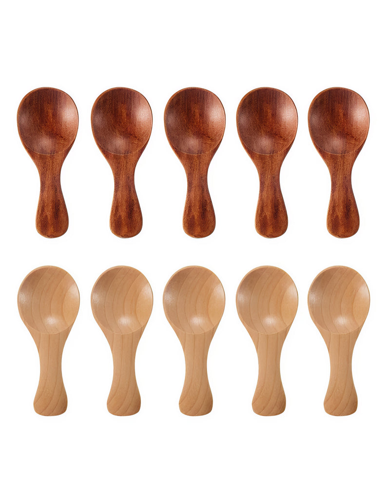 Anygleam Mixed Color 10 pcs Wooden Kitchen Spoon Kitchen Tableware