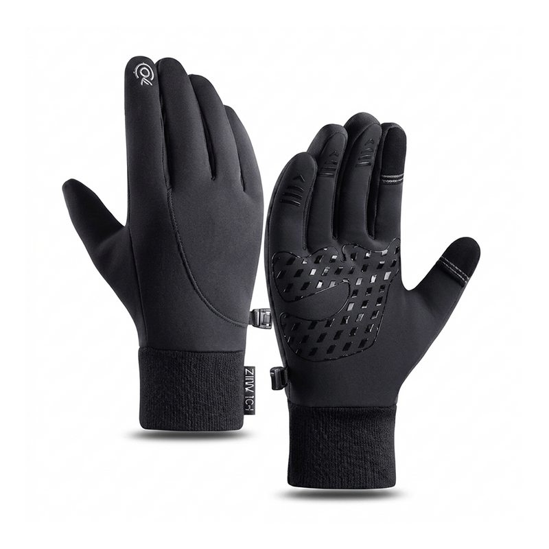 Black Thermal Touchscreen Gloves – Anti‑Slip Winter Sports Gloves for Men & Women