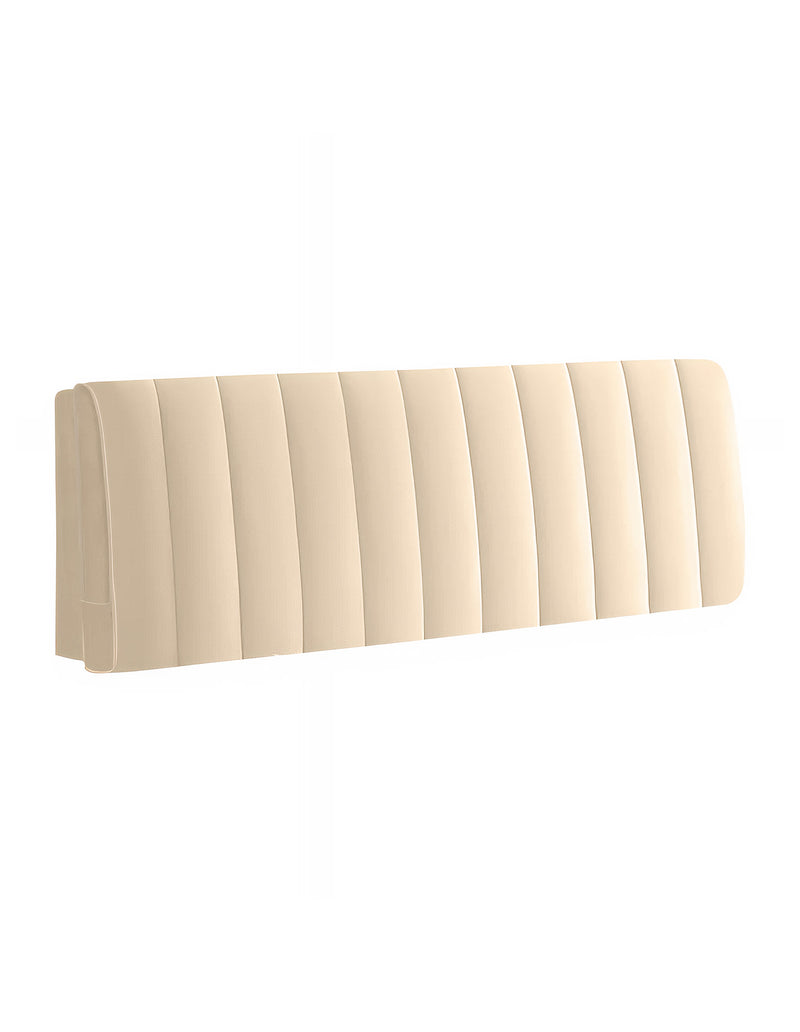 Anycozy Headboard Cover Off White Short Plush Super Soft Smooth Quilted Velvet Bed Back Dust Protector Cover 160x70cm