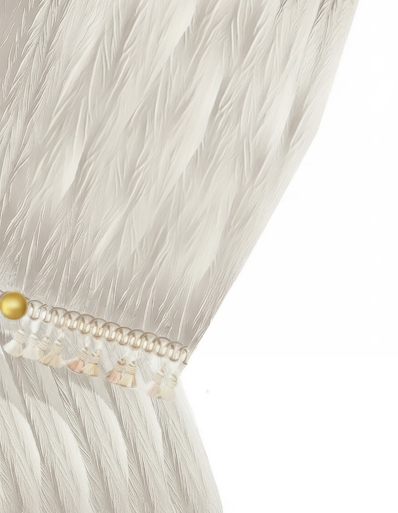 Anydrape Curtain White 150cmx250cm Sheer Transparent Line Window Home Curtain