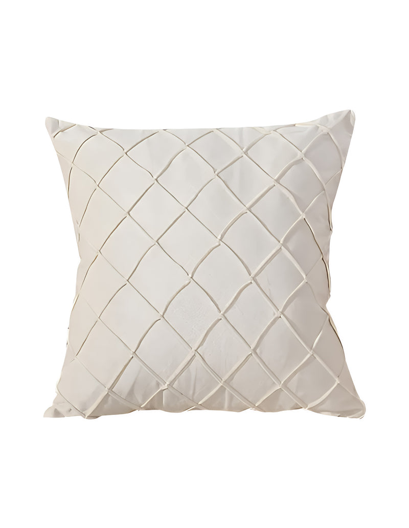 Anypillow White Diamond Lattice Embroidered Pillowcase Decorative Cushion Cover