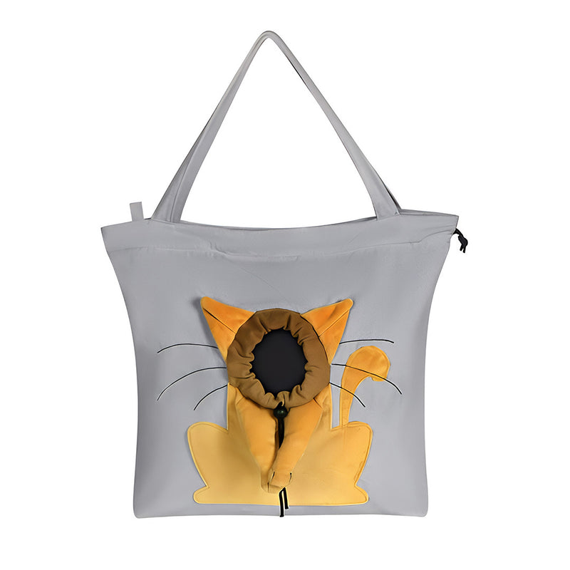 Anypet Cat Handbag Gray Soft Collar Pets Carrier Luggage Small Dog Travel Tote Bag With Safety Zippers