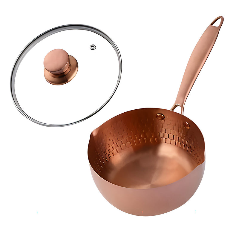 Anygleam Stock Pot Rose Gold Non-Stick Stainless Steel Kitchen Snow Pan Noodle Soup with Lid Cooker Universal Cookware