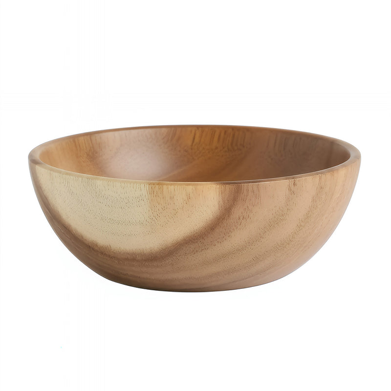 Anygleam Natural Wood Medium Acacia Wood Salad Soup Bowl Food Kitchen Tableware