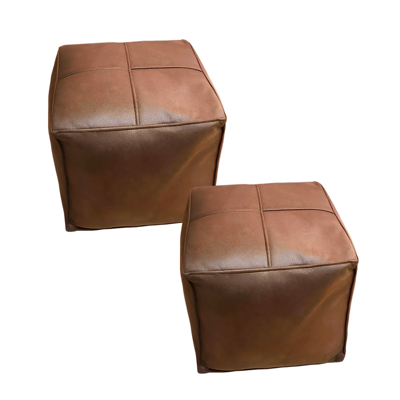 Anyhouz PC 40cm Premium Leather Pillow with Soft EPP Particle Insert for Ultimate Comfort Home Decor