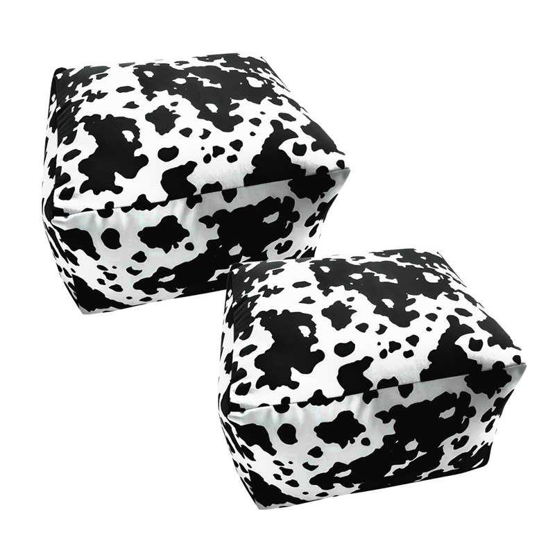 Anypillow 2PC 55x35cm Squared Soft Pouffe Seat Cushion Elegant Home Accent Decor Stylish Footstool