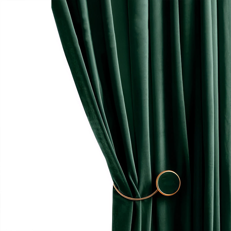 Anydrape Plain Dark Green Luxury Curtains – Modern Textured Drapes for Living Room, Bedroom & Dining Decor