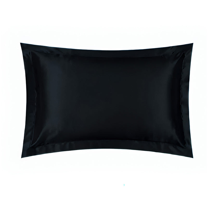ANYHOUZ Pillowcase Black Luxury Soft Natural Mulberry Silky Two Sided Satin Cover