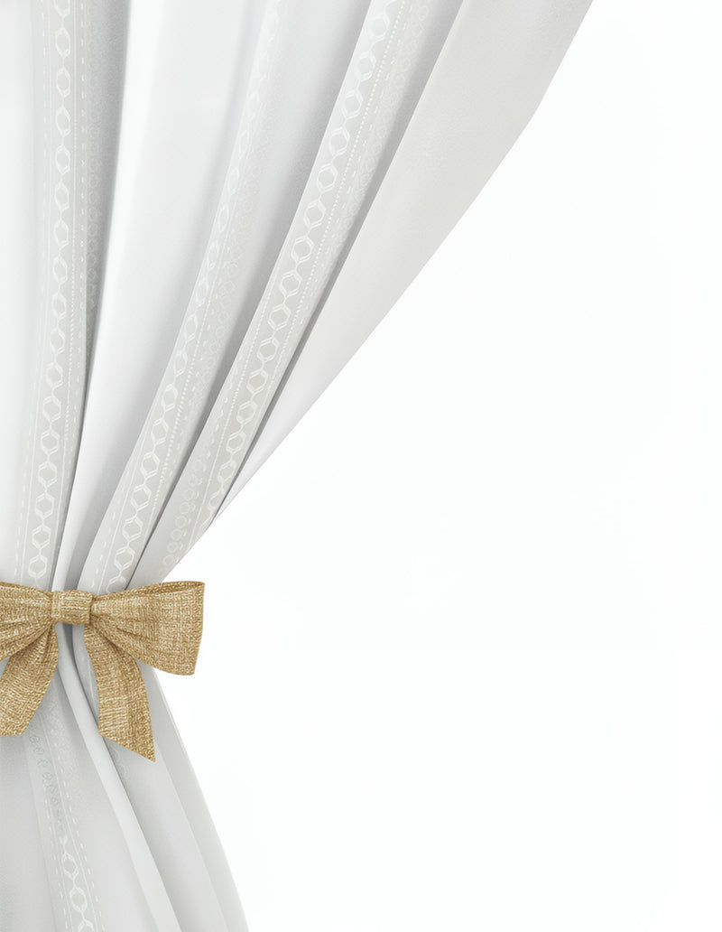 Anydrape Curtain White 140cmx245cm Embroidered Lace Fashionable Window Curtain
