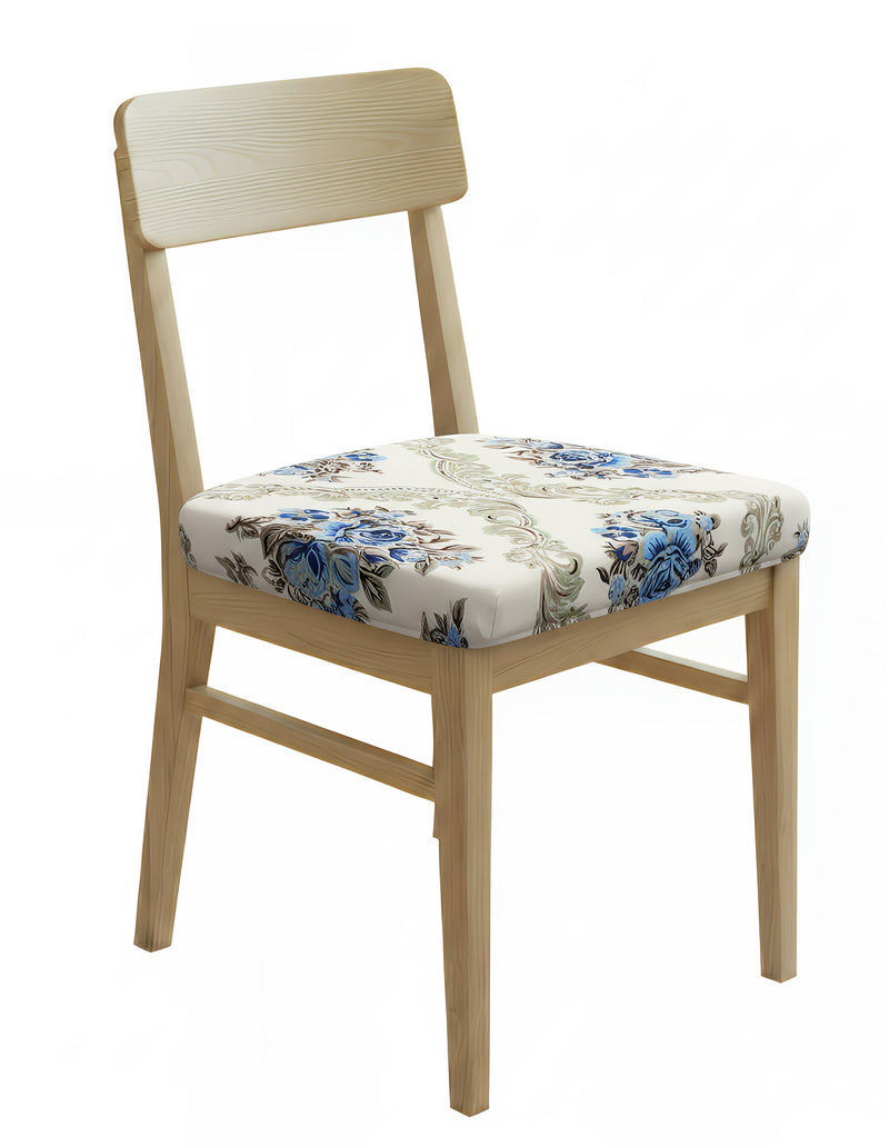 Anyseat Cover Beige Vinatge Floral Print Chair Cover – Stretch Washable Removable Seat Cover for Dining & Kitchen