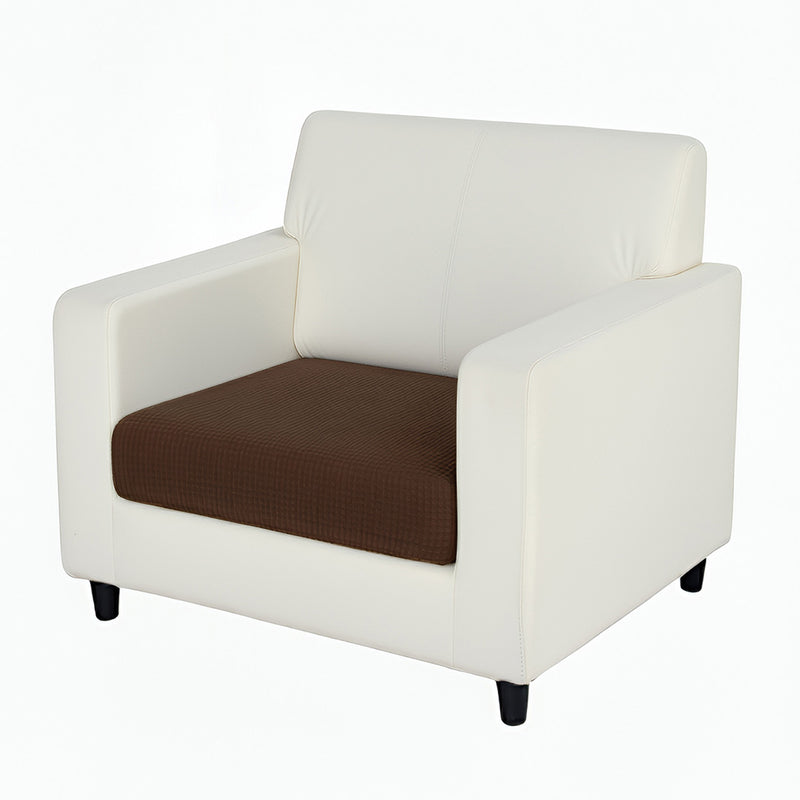 Anyhouz Sofa Cover – Coffee Polyester, Thick Stretchable, 1Pc Living Room Chair