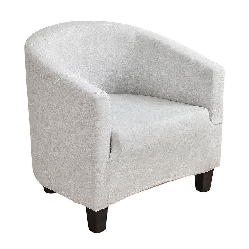 Anyseat Light Gray Chair Cover – Plain Dustproof Tub Slipcover for Home Décor