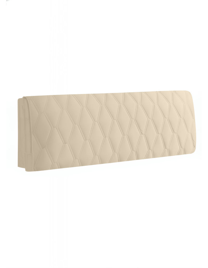 Anycozy Headboard Cover Beige Zigzag Pattern Super Soft Smooth Quilted Velvet Bed Back Dust Protector Cover 170x70cm