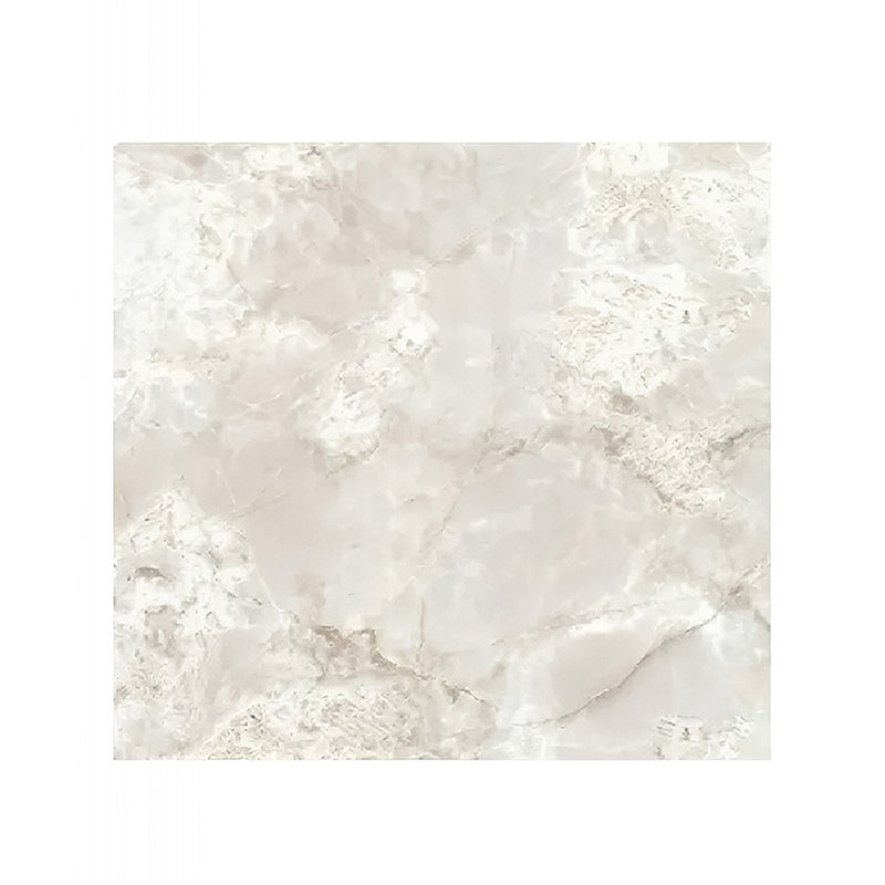 ANYHOUZ 10pcs Vinyl Floor Tile Off White Smudge Pattern Waterproof