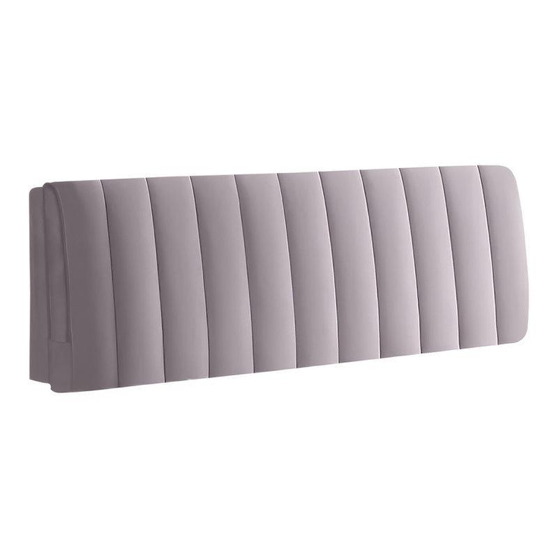 Anycozy  Headboard Cover Light Gray Short Plush Super Soft Smooth Quilted Velvet Bed Back Dust Protector Cover 170x70cm