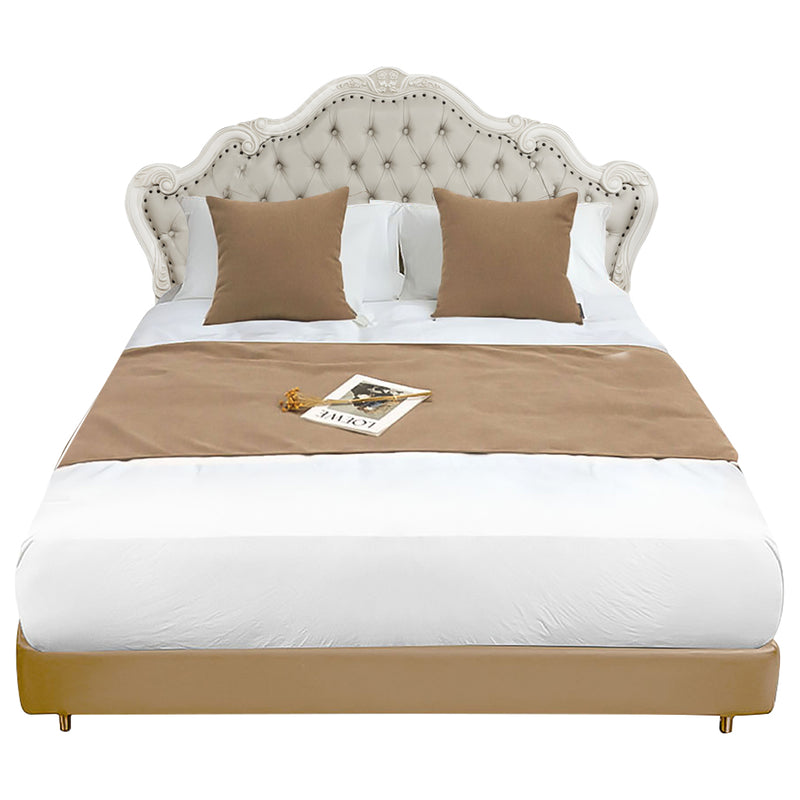 1.5m Bed Light Brown Vintage Scarf Runner Bedding Tail Pad Flag For Home Hotel 3Pcs Set