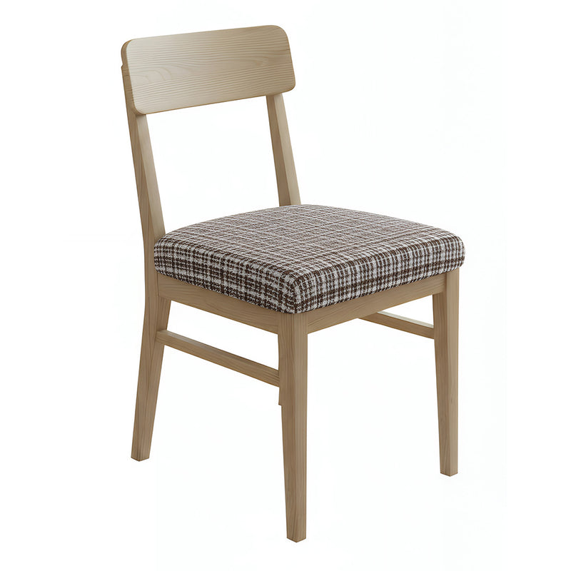 Anyseat Dark Brown Wavey and Straight Line Print Chair Cover – Stretch Washable Removable Seat Cover for Dining & Kitchen