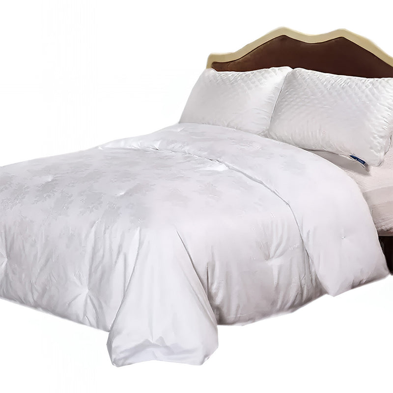 ANYHOUZ Duvet Cover White Ultra Soft Cotton Quilt Bed Comforter 3000G